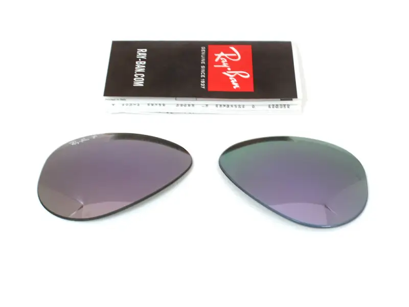 Unisex Ray - Ban Coppia di Lenti di ricambio Ray-Ban RB3025 AVIATOR Lenti di ricambio Metallo Pilot miniatura 3