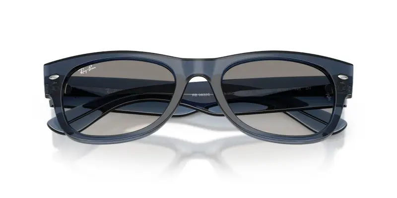 Unisex Ray - Ban RB0832S MEGA WAYFARER II 684532 Occhiali da sole Acetato Blu Grigio Squadrata Normale Sfumato miniatura 2