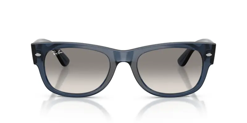 Unisex Ray - Ban RB0832S MEGA WAYFARER II 684532 Occhiali da sole Acetato Blu Grigio Squadrata Normale Sfumato miniatura 3