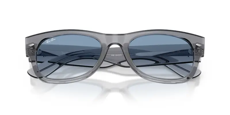 Unisex Ray - Ban RB0832S MEGA WAYFARER II 68463F Occhiali da sole Acetato Grigio Blu Squadrata Normale Sfumato miniatura 2