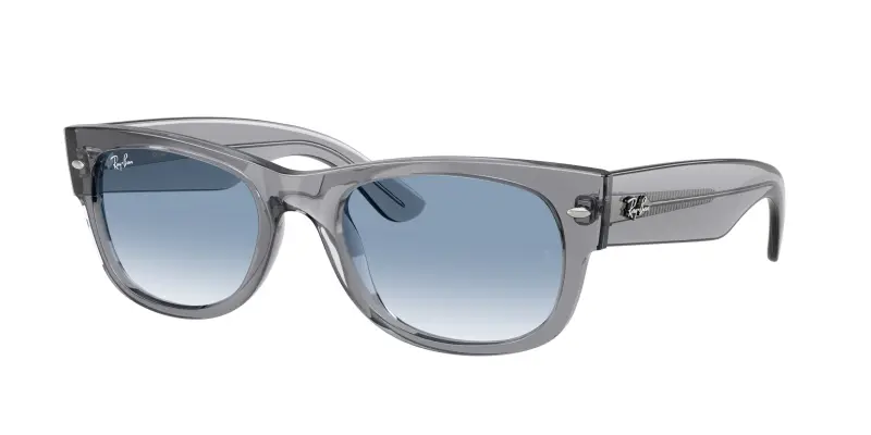 Unisex Ray - Ban RB0832S MEGA WAYFARER II 68463F Occhiali da sole Acetato Grigio Blu Squadrata Normale Sfumato
