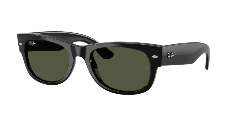 Unisex Ray - Ban RB0832S MEGA WAYFARER II 901/31 Occhiali da sole Acetato Nero Verde Squadrata Normale