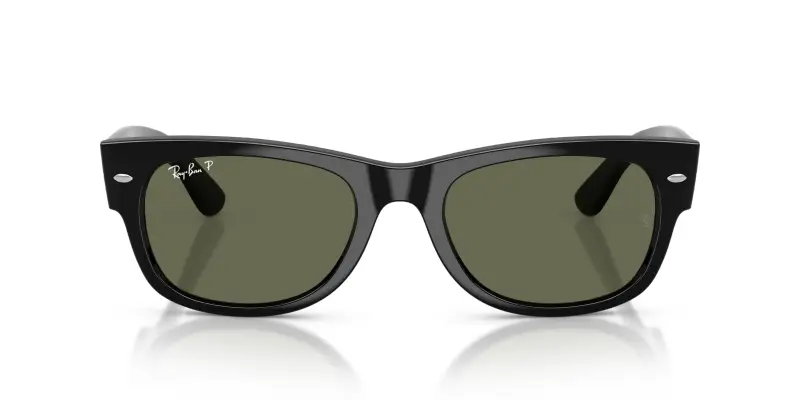 Unisex Ray - Ban RB0832S MEGA WAYFARER II 901/58 Occhiali da sole Acetato Nero Verde Squadrata Polarizzata miniatura 3