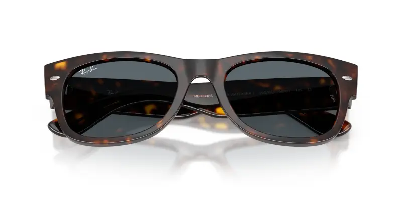 Unisex Ray - Ban RB0832S MEGA WAYFARER II 902/R5 Occhiali da sole Acetato Tartaruga Blu Squadrata Normale miniatura 2