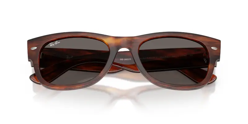 Unisex Ray - Ban RB0832S MEGA WAYFARER II 954/B1 Occhiali da sole Acetato Marrone Grigio Squadrata Normale miniatura 2