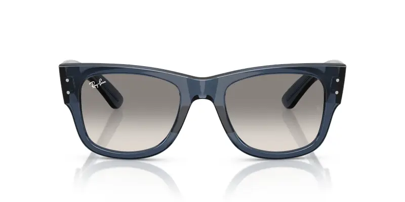 Unisex Ray - Ban RB0840S MEGA WAYFARER 684532 Occhiali da sole Acetato Blu Grigio Squadrata Normale Sfumato miniatura 3