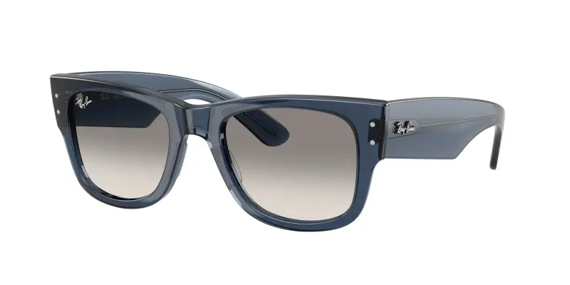 Unisex Ray - Ban RB0840S MEGA WAYFARER 684532 Occhiali da sole Acetato Blu Grigio Squadrata Normale Sfumato
