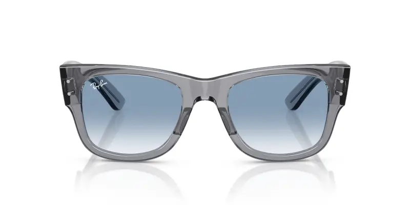 Unisex Ray - Ban RB0840S MEGA WAYFARER 68463F Occhiali da sole Acetato Grigio Blu Squadrata Normale Sfumato miniatura 3