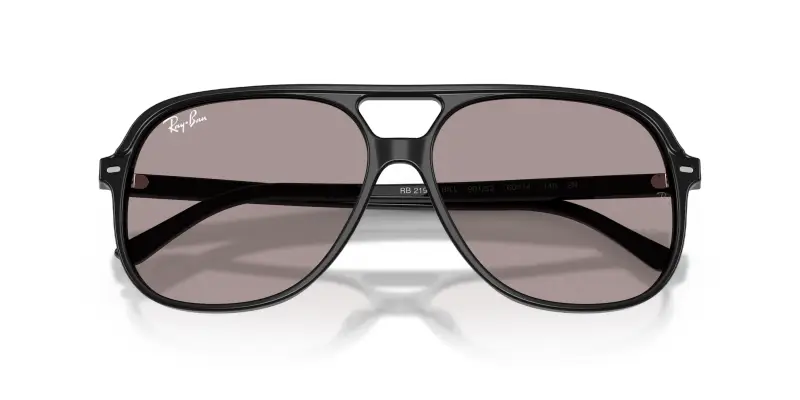 Unisex Ray - Ban RB2198 BILL 901/53 Occhiali da sole Acetato Nero Viola Squadrata Normale miniatura 2