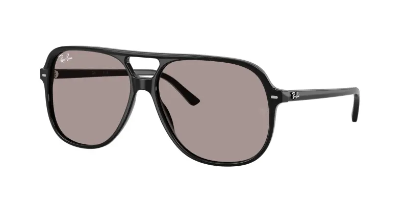 Unisex Ray - Ban RB2198 BILL 901/53 Occhiali da sole Acetato Nero Viola Squadrata Normale