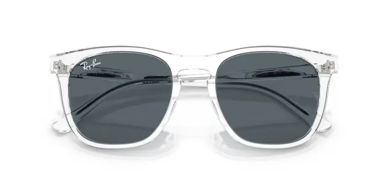 Unisex Ray - Ban RB2210 6447R5 Occhiali da sole Acetato Trasparente Blu Squadrata Normale miniatura 2