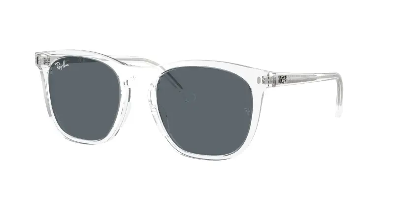 Unisex Ray - Ban RB2210 6447R5 Occhiali da sole Acetato Trasparente Blu Squadrata Normale