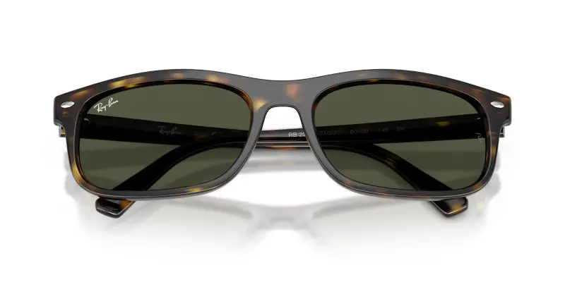 Unisex Ray - Ban RB2224 710/31 Occhiali da sole Acetato Tartaruga Verde Squadrata Normale miniatura 2