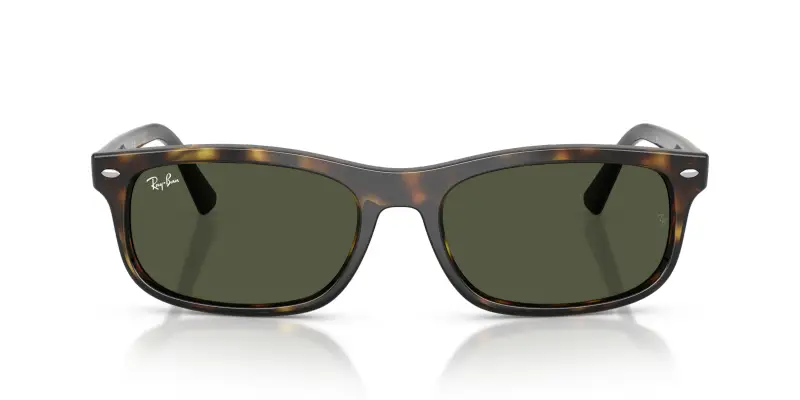 Unisex Ray - Ban RB2224 710/31 Occhiali da sole Acetato Tartaruga Verde Squadrata Normale miniatura 3
