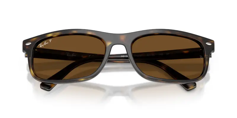 Unisex Ray - Ban RB2224 710/57 Occhiali da sole Acetato Tartaruga Marrone Squadrata Polarizzata miniatura 2