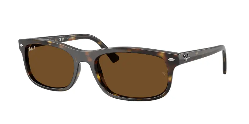 Unisex Ray - Ban RB2224 710/57 Occhiali da sole Acetato Tartaruga Marrone Squadrata Polarizzata