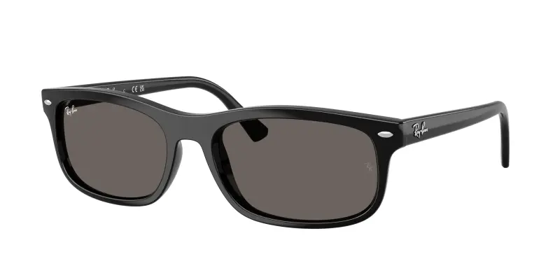 Unisex Ray - Ban RB2224 901/B1 Occhiali da sole Acetato Nero Grigio Squadrata Normale
