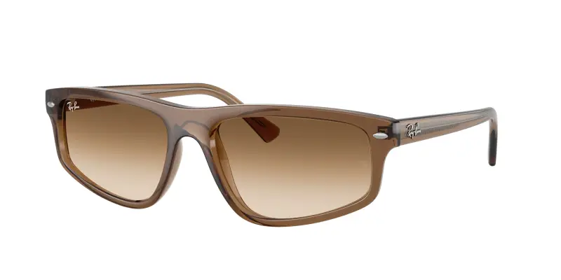 Unisex Ray - Ban RB2225 664051 Occhiali da sole Acetato Marrone Marrone Geometrica Normale Sfumato