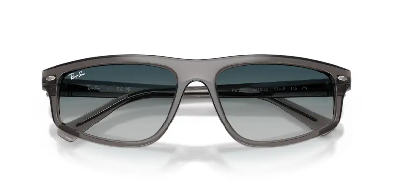 Unisex Ray - Ban RB2225 667532 Occhiali da sole Acetato Grigio Grigio Geometrica Normale Sfumato miniatura 2