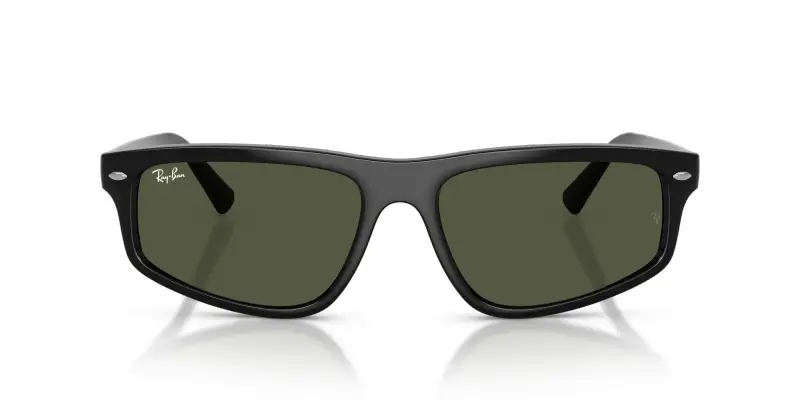 Unisex Ray - Ban RB2225 901/31 Occhiali da sole Acetato Nero Verde Geometrica Normale miniatura 3
