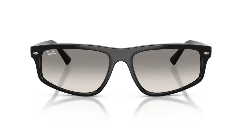 Unisex Ray - Ban RB2225 901/32 Occhiali da sole Acetato Nero Grigio Geometrica Normale Sfumato miniatura 3