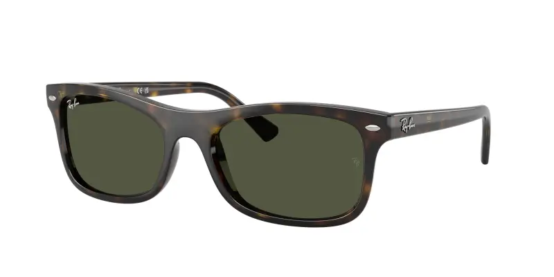 Unisex Ray - Ban RB2226 710/31 Occhiali da sole Acetato Tartaruga Verde Squadrata Normale