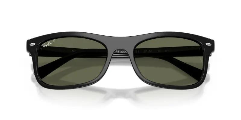 Unisex Ray - Ban RB2226 901/58 Occhiali da sole Acetato Nero Verde Squadrata Polarizzata miniatura 2