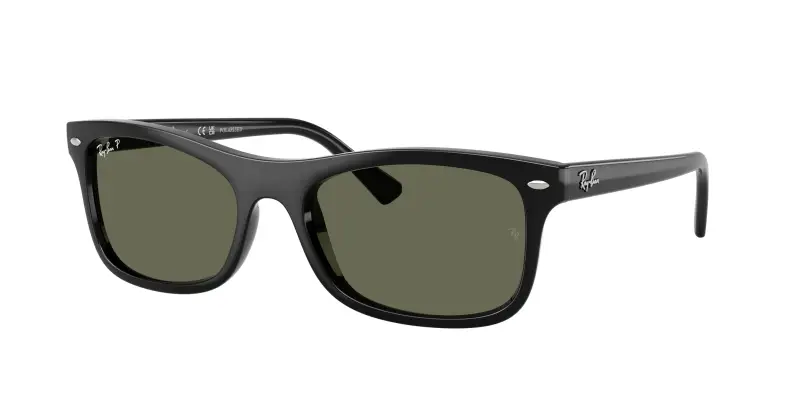Unisex Ray - Ban RB2226 901/58 Occhiali da sole Acetato Nero Verde Squadrata Polarizzata