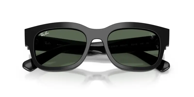 Unisex Ray - Ban RB2228M F60171 Occhiali da sole Acetato Nero Verde Squadrata Normale miniatura 2