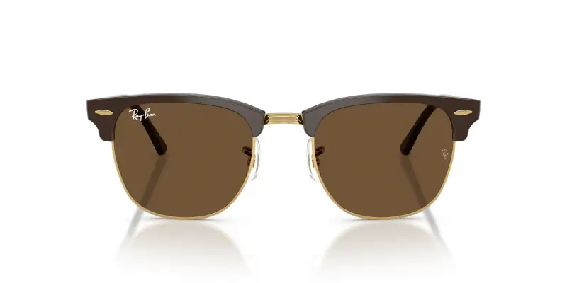 Unisex Ray - Ban RB3016 CLUBMASTER 687853 Occhiali da sole Acetato Marrone Marrone Squadrata Normale miniatura 3
