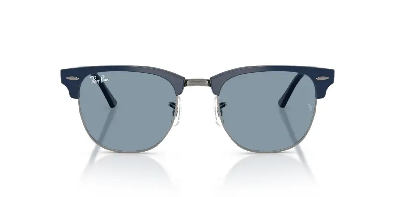 Unisex Ray - Ban RB3016 CLUBMASTER 687956 Occhiali da sole Acetato Blu Blu Squadrata Normale miniatura 3