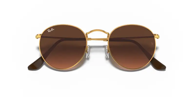 Unisex Ray - Ban RB3447 ROUND METAL 9001A5 Occhiali da sole Metallo Giallo Rosa Rotonda Normale Sfumato miniatura 2