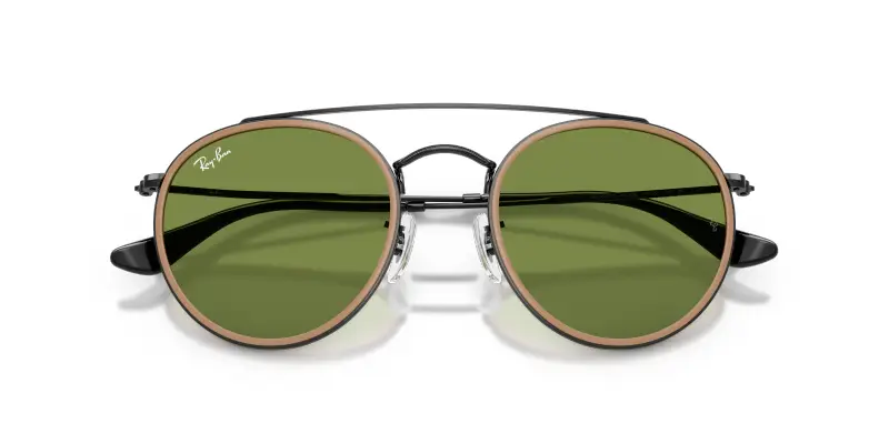 Unisex Ray - Ban RB3647N 92794E Occhiali da sole Metallo Nero Verde Rotonda Normale miniatura 2