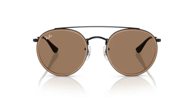 Unisex Ray - Ban RB3647N 927973 Occhiali da sole Metallo Nero Marrone Rotonda Normale miniatura 3