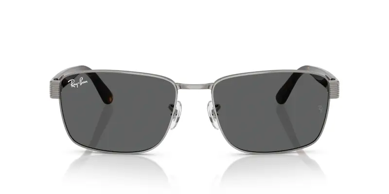 Unisex Ray - Ban RB3750 004/B1 Occhiali da sole Metallo Grigio Grigio Squadrata Normale miniatura 3