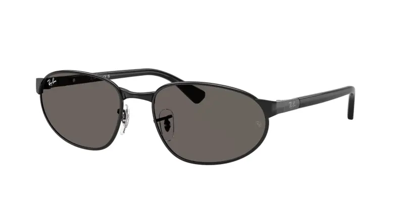 Unisex Ray - Ban RB3777 002/B1 Occhiali da sole Metallo Nero Grigio Geometrica Normale