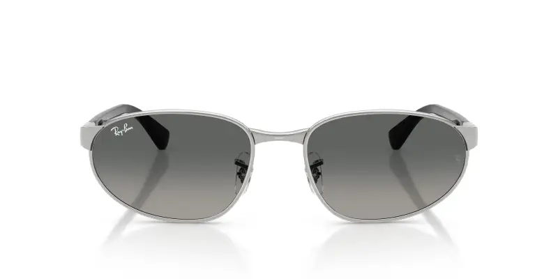 Unisex Ray - Ban RB3777 003/71 Occhiali da sole Metallo Argento Grigio Geometrica Normale Sfumato miniatura 3