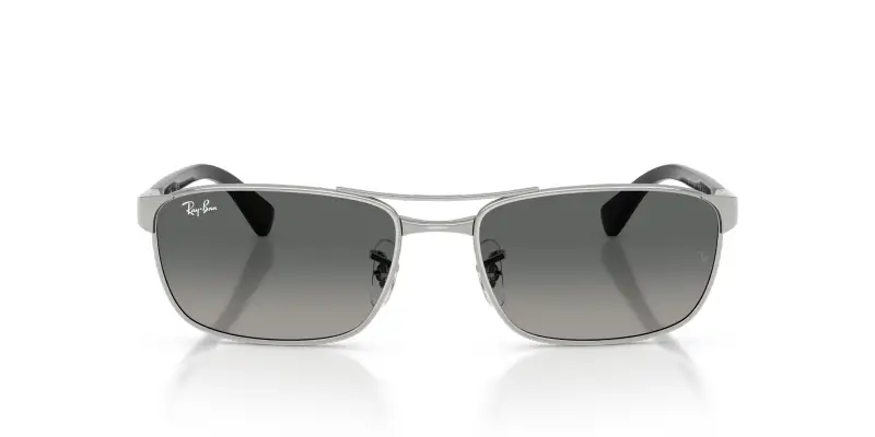 Unisex Ray - Ban RB3778 003/71 Occhiali da sole Metallo Argento Grigio Geometrica Normale Sfumato miniatura 3