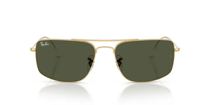 Unisex Ray - Ban RB3779 EXPLORER 3 001/31 Occhiali da sole Metallo Oro Verde Squadrata Normale miniatura 3