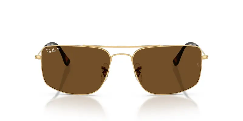 Unisex Ray - Ban RB3779 EXPLORER 3 001/57 Occhiali da sole Metallo Oro Marrone Squadrata Polarizzata miniatura 3