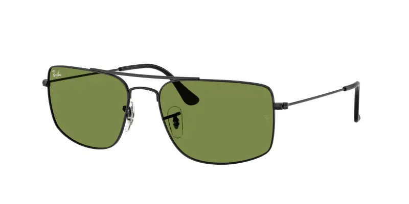 Unisex Ray - Ban RB3779 EXPLORER 3 002/4E Occhiali da sole Metallo Nero Verde Squadrata Normale