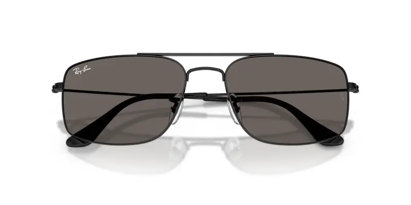 Unisex Ray - Ban RB3779 EXPLORER 3 002/B1 Occhiali da sole Metallo Nero Grigio Squadrata Normale miniatura 2