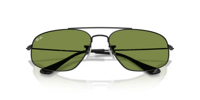 Unisex Ray - Ban RB3780 002/4E Occhiali da sole Metallo Nero Verde Squadrata Normale miniatura 2