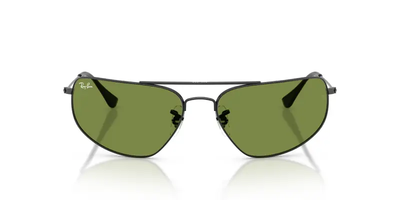 Unisex Ray - Ban RB3780 002/4E Occhiali da sole Metallo Nero Verde Squadrata Normale miniatura 3