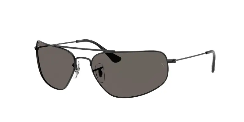 Unisex Ray - Ban RB3780 002/B1 Occhiali da sole Metallo Nero Grigio Squadrata Normale