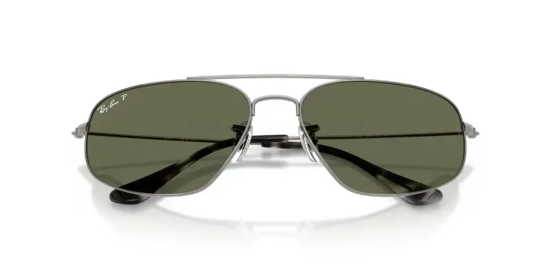 Unisex Ray - Ban RB3780 004/58 Occhiali da sole Metallo Grigio Verde Squadrata Polarizzata miniatura 2