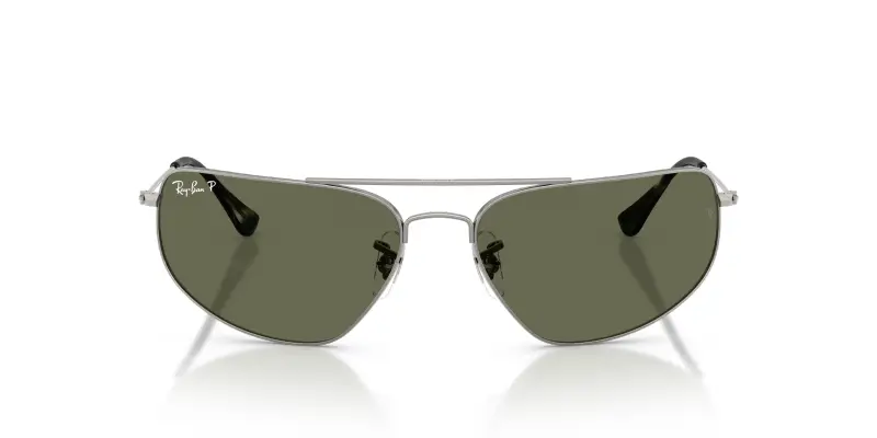 Unisex Ray - Ban RB3780 004/58 Occhiali da sole Metallo Grigio Verde Squadrata Polarizzata miniatura 3