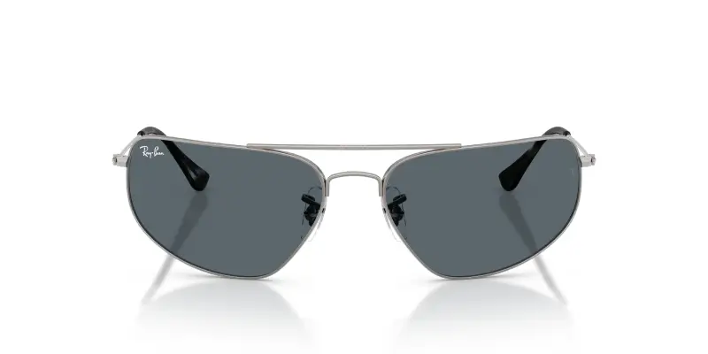 Unisex Ray - Ban RB3780 004/R5 Occhiali da sole Metallo Grigio Blu Squadrata Normale miniatura 3