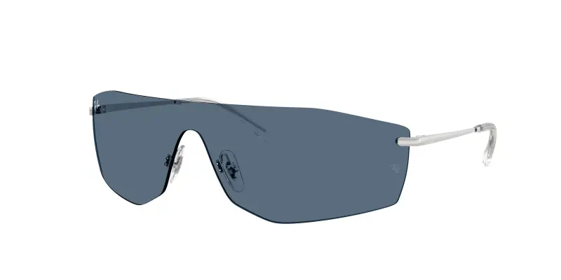 Unisex Ray - Ban RB3781 003/80 Occhiali da sole Metallo Argento Blu Geometrica Normale