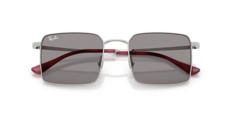 Unisex Ray - Ban RB3782 003/1 Occhiali da sole Metallo Argento Grigio Squadrata Normale miniatura 2